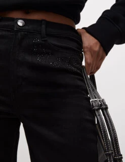 High Waisted Embellished Straight Leg Jeans 24 High Waisted Embellished Straight Leg Jeans -M&S High Waisted Embellished Straight Leg Jeans 2