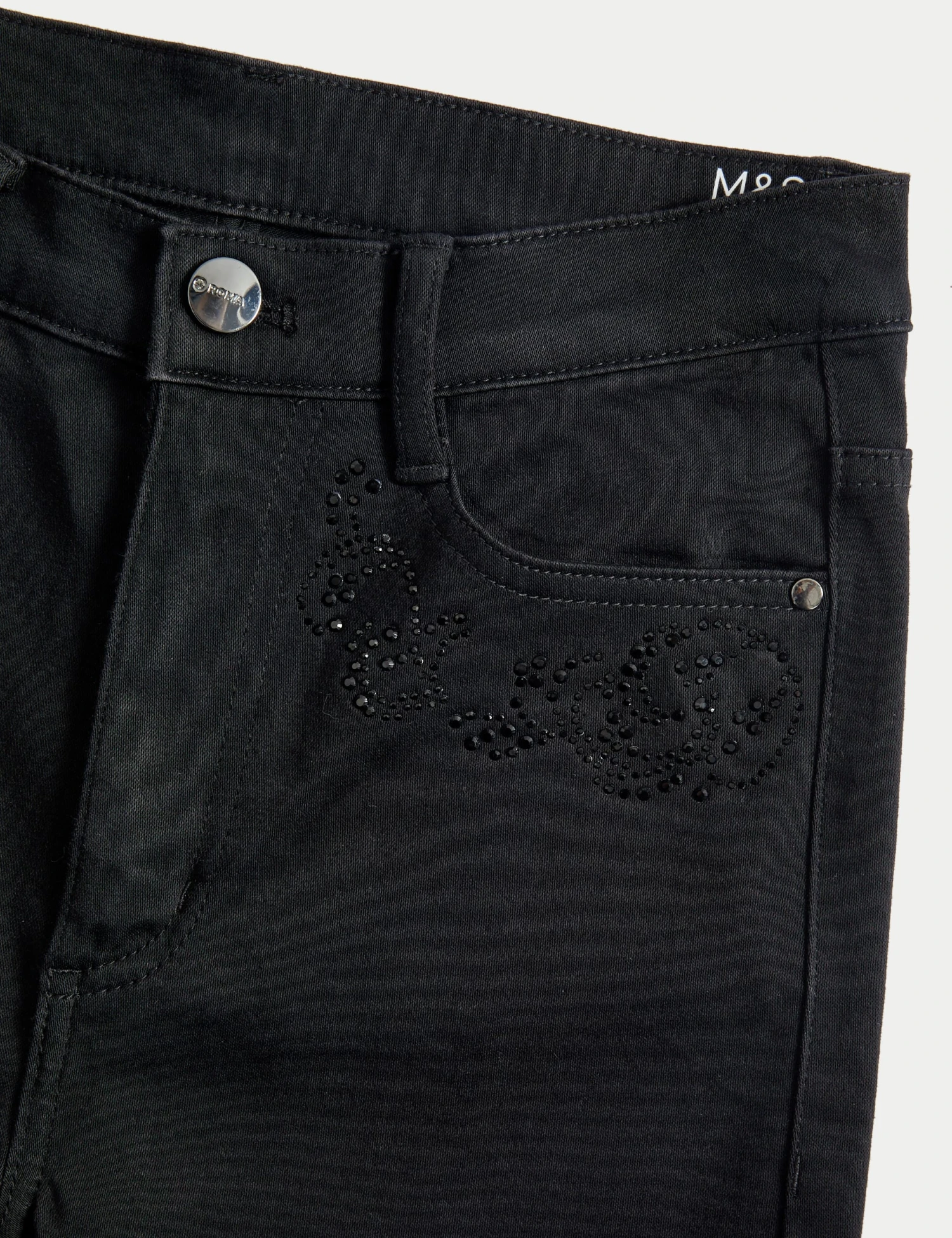 High Waisted Embellished Straight Leg Jeans 9 High Waisted Embellished Straight Leg Jeans - Image 7