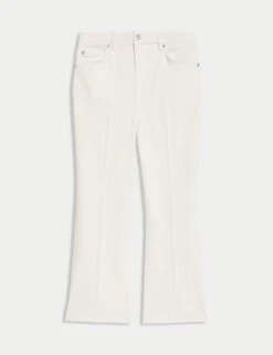 High Waisted Slim Flare Cropped Jeans -M&S High Waisted Slim Flare Cropped Jeans 1