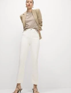 High Waisted Slim Flare Cropped Jeans -M&S High Waisted Slim Flare Cropped Jeans 2