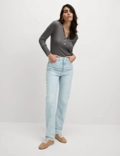 High Waisted Stovepipe Straight Leg Jeans -M&S High Waisted Stovepipe Straight Leg Jeans 2