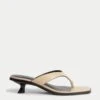 Kitten Heel Toe Thong Sandals -M&S Kitten Heel Toe Thong Sandals