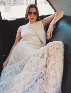 Lace Maxi Tiered Skirt