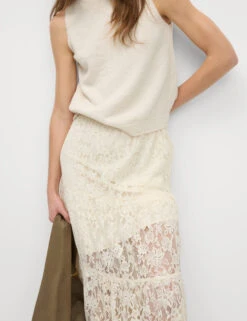 Lace Maxi Tiered Skirt -M&S Lace Maxi Tiered Skirt 4