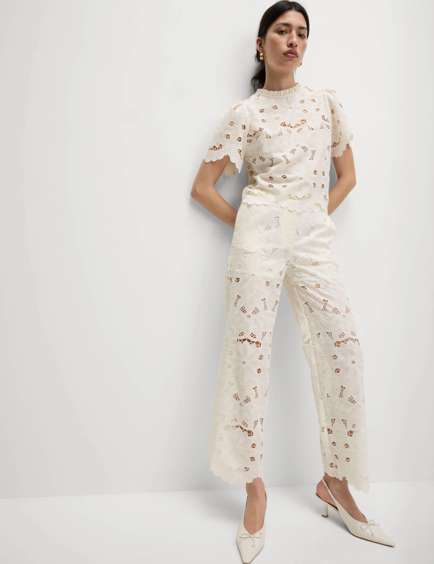 Lace Wide Leg Trousers 5 Lace Wide Leg Trousers - Image 3