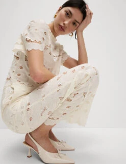 Lace Wide Leg Trousers