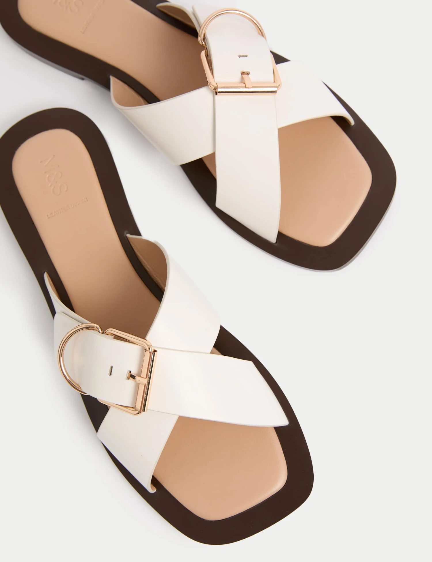 Leather Buckle Flat Square Toe Mules 5 Leather Buckle Flat Square Toe Mules - Image 3