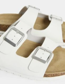 Leather Buckle Footbed Mules -M&S Leather Buckle Footbed Mules 2