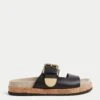 Leather Buckle Footbed Sandals 2 Leather Buckle Footbed Sandals -M&S Leather Buckle Footbed Sandals