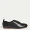 Leather Lace Up Flat Shoes -M&S Leather Lace Up Flat Shoes