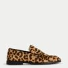 Leather Leopard Print Flat Loafers 2 Leather Leopard Print Flat Loafers -M&S Leather Leopard Print Flat Loafers