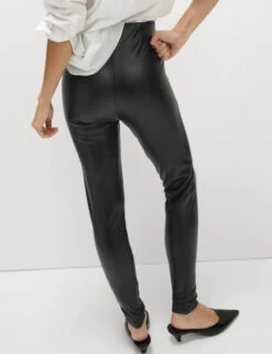 Leather Look Leggings -M&S Leather Look Leggings 4