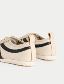 Leather Stripe Trainers -M&S Leather Stripe Trainers 2