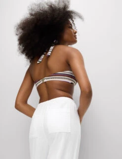 Linen-Rich Drawstring Tapered Trousers -M&S Linen Rich Drawstring Tapered Trousers 3