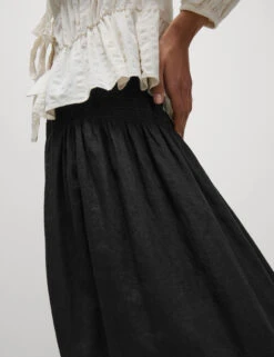 Linen Rich Maxi A-Line Skirt -M&S Linen Rich Maxi A Line Skirt 4
