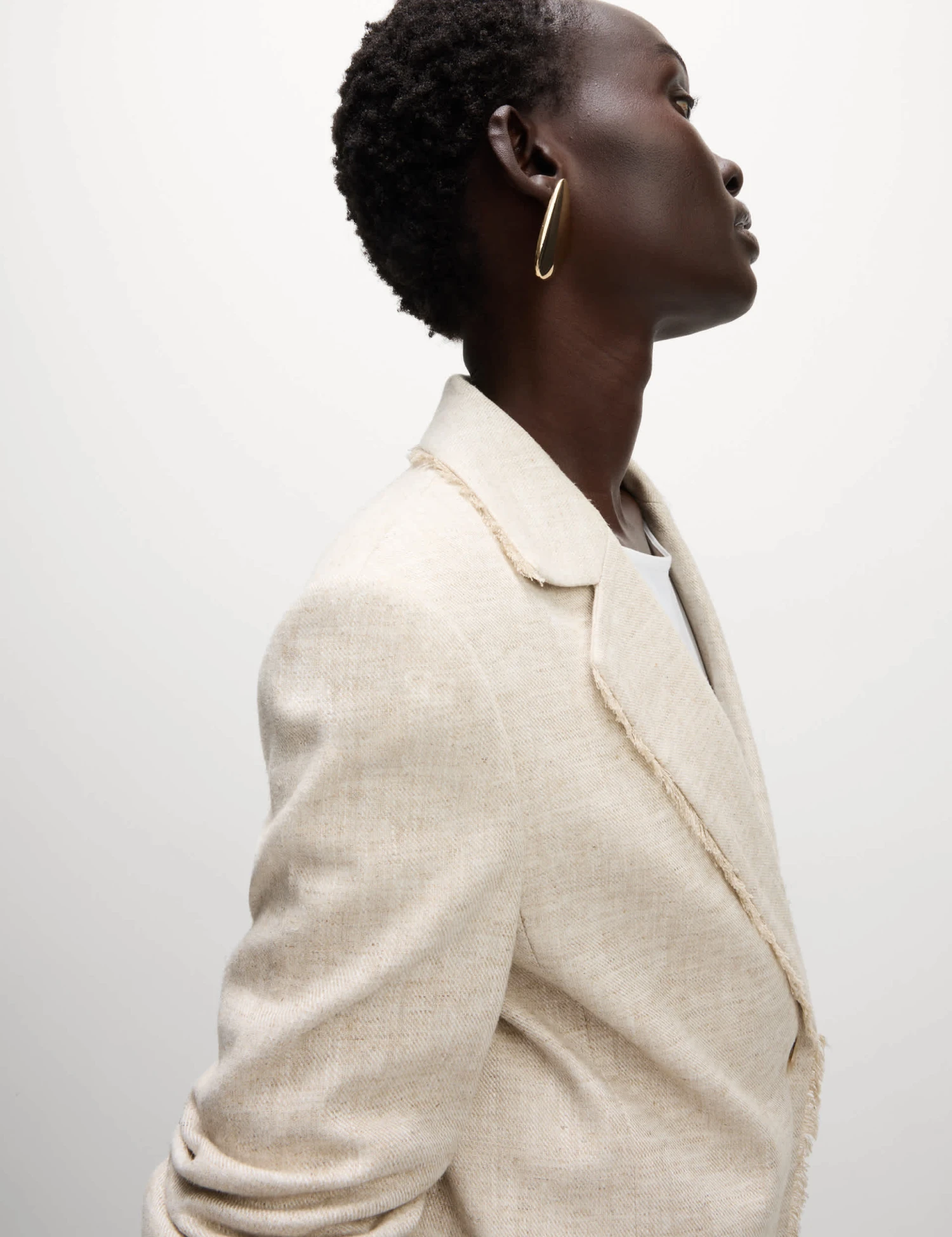 Linen Rich Melange Frayed Edge Blazer 3 Linen Rich Melange Frayed Edge Blazer