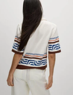 Linen Rich Printed Top -M&S Linen Rich Printed Top 4