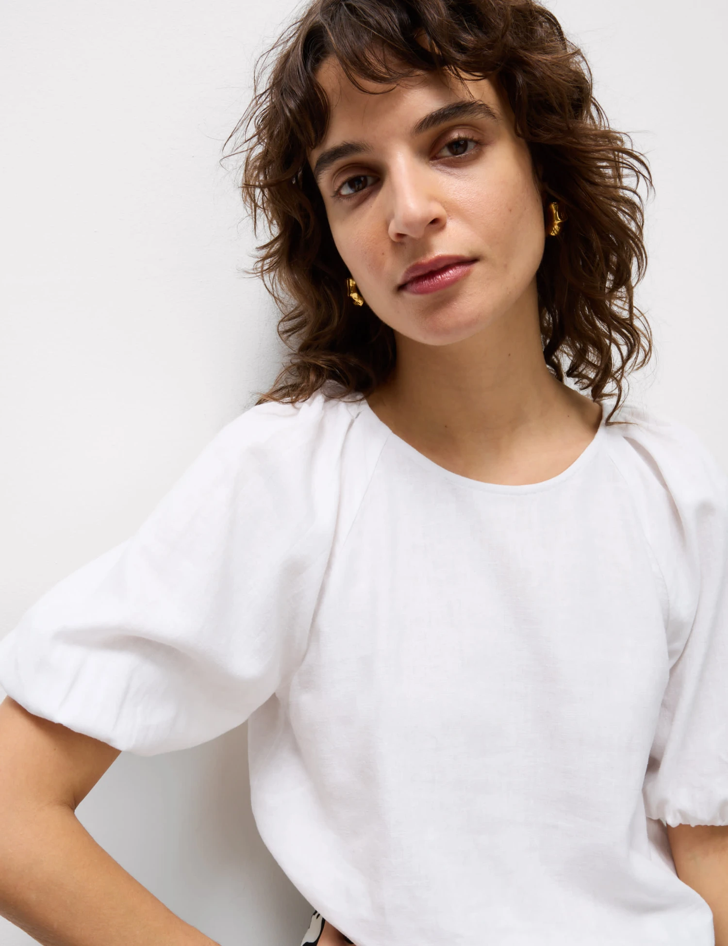 Linen Rich Round Neck Blouse 3 Linen Rich Round Neck Blouse