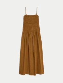 Linen Rich Square Neck Midi Slip Dress -M&S Linen Rich Square Neck Midi Slip Dress 1