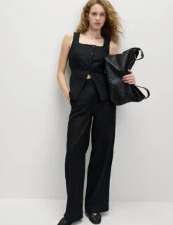 Linen Rich Tailored Twill Square Neck Waistcoat -M&S Linen Rich Tailored Twill Square Neck Waistcoat 2