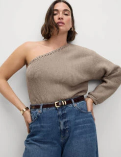 Lyocell™ Blend Wide Palazzo Leg Jeans -M&S Lyocell Blend Wide Palazzo Leg Jeans 2