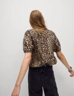 Lyocell Rich Printed Crew Neck Blouse -M&S Lyocell Rich Printed Crew Neck Blouse 3