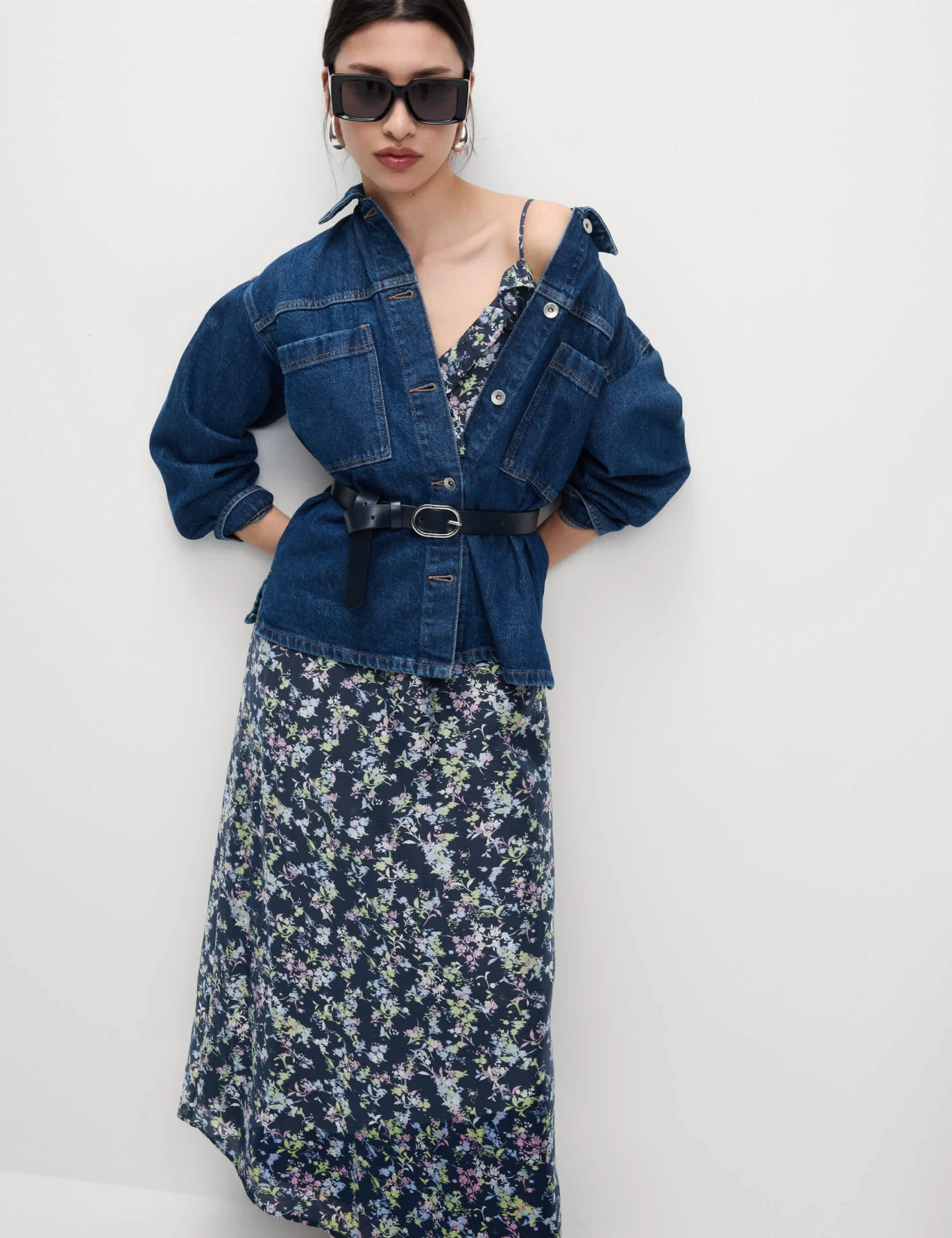 Lyocell Rich Printed Ruffle Midi Cami Dress 6 Lyocell Rich Printed Ruffle Midi Cami Dress - Image 4