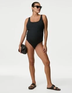 Maternity Padded Ruched Scoop Neck Swimsuit 8 Maternity Padded Ruched Scoop Neck Swimsuit -M&S Maternity Padded Ruched Scoop Neck Swimsuit 1