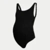 Maternity Padded Ruched Scoop Neck Swimsuit -M&S Maternity Padded Ruched Scoop Neck Swimsuit