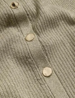 Metallic Crew Neck Slim Fit Cardigan -M&S Metallic Crew Neck Slim Fit Cardigan 6