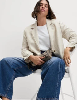 Mid Rise Barrel Jeans -M&S Mid Rise Barrel Jeans 2