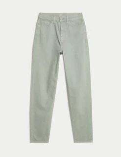 Mom High Waisted Colour Ankle Grazer Jeans -M&S Mom High Waisted Colour Ankle Grazer Jeans 1