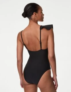 Neoprene Padded Frill Plunge Swimsuit -M&S Neoprene Padded Frill Plunge Swimsuit 4