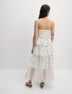 Organza Spot Print Bardot Top -M&S Organza Spot Print Bardot Top 3