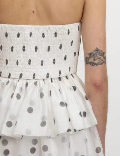 Organza Spot Print Bardot Top -M&S Organza Spot Print Bardot Top 5