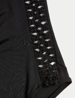 Padded Macrame Detail Square Neck Swimsuit -M&S Padded Macrame Detail Square Neck Swimsuit 5