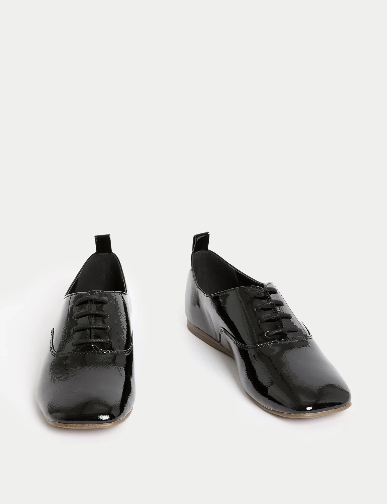 Patent Lace Up Flat Brogues 4 Patent Lace Up Flat Brogues - Image 2