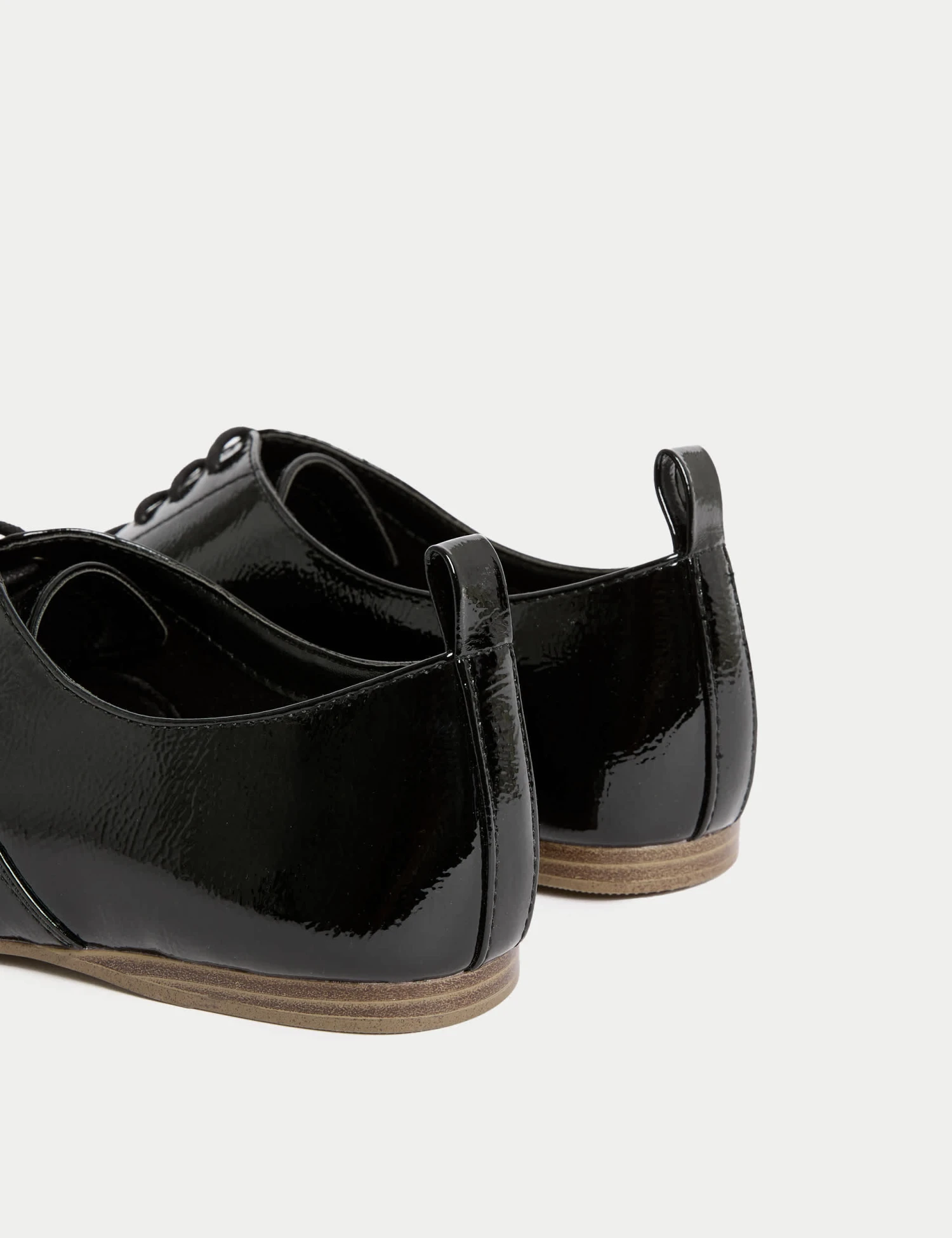 Patent Lace Up Flat Brogues 5 Patent Lace Up Flat Brogues - Image 3