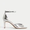 Patent Metallic Buckle Ankle Strap Stiletto Heels -M&S Patent Metallic Buckle Ankle Strap Stiletto Heels