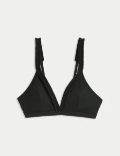 Pleated Detail Plunge Bikini Top -M&S Pleated Detail Plunge Bikini Top 1