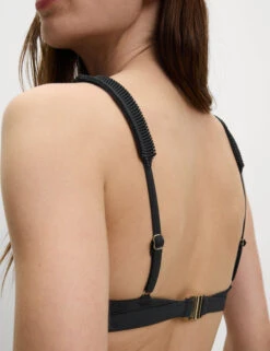 Pleated Detail Plunge Bikini Top -M&S Pleated Detail Plunge Bikini Top 2