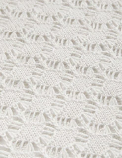 Pointelle Crew Neck Tipped Detail Button Front Cardigan -M&S Pointelle Crew Neck Tipped Detail Button Front Cardigan 5