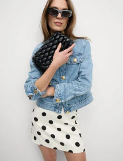Polka Dot Mini A-Line Skirt