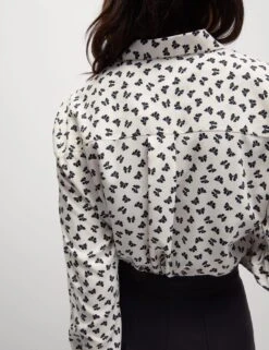 Printed Collared Button Through Shirt -M&S Printed Collared Button Through Shirt 3