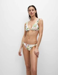 Printed Ruffle Plunge Bikini Top -M&S Printed Ruffle Plunge Bikini Top 3