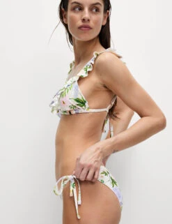 Printed Ruffle Plunge Bikini Top -M&S Printed Ruffle Plunge Bikini Top 4