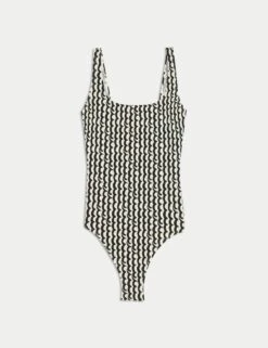 Printed Scoop Neck Swimsuit 20 Printed Scoop Neck Swimsuit -M&S Printed Scoop Neck Swimsuit 13
