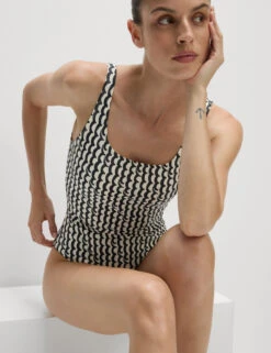 Printed Scoop Neck Swimsuit 22 Printed Scoop Neck Swimsuit -M&S Printed Scoop Neck Swimsuit 15