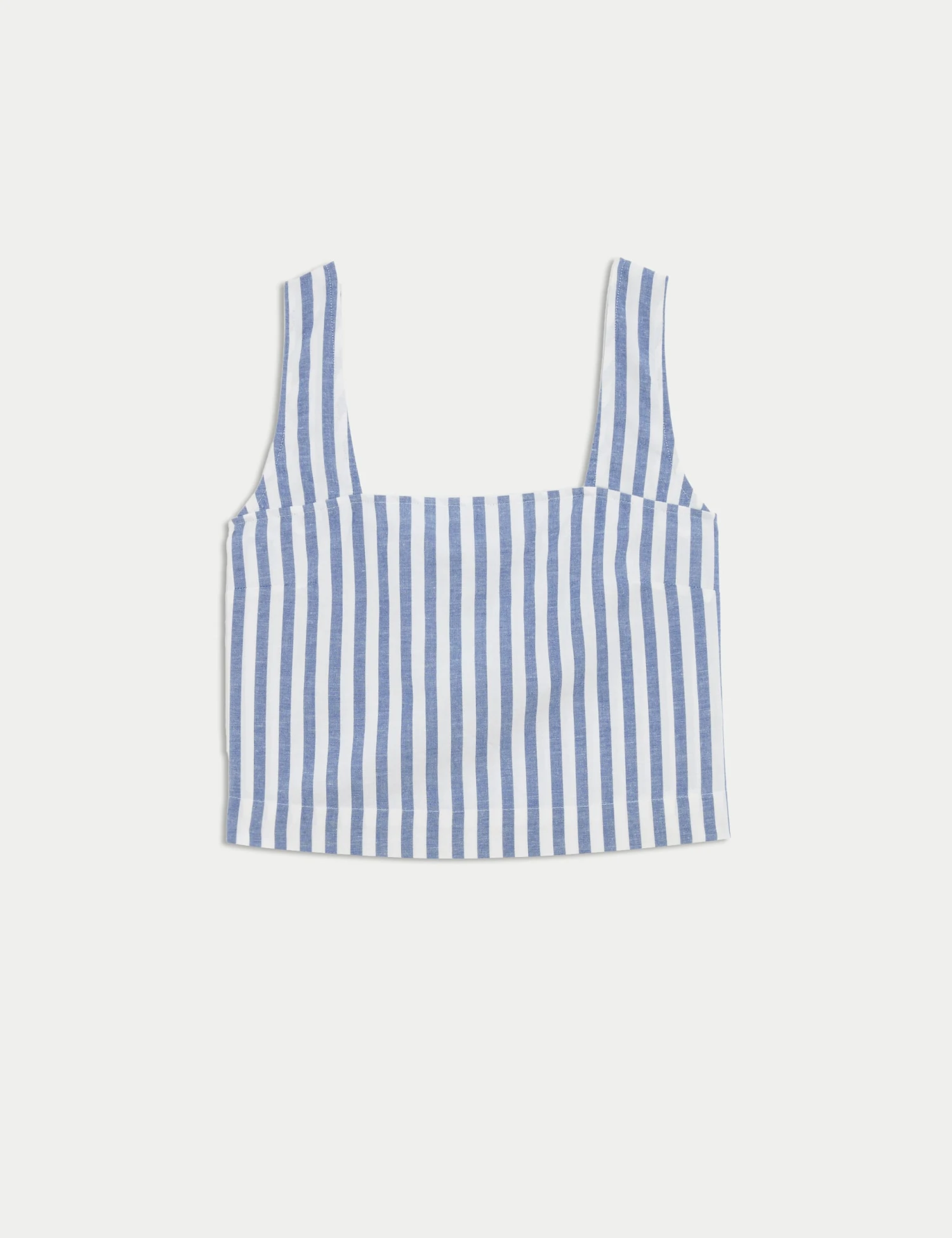 Printed Square Neck Beach Top With Linen 4 Printed Square Neck Beach Top With Linen - Image 2