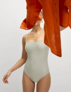 Printed Square Neck Swimsuit -M&S Printed Square Neck Swimsuit 5